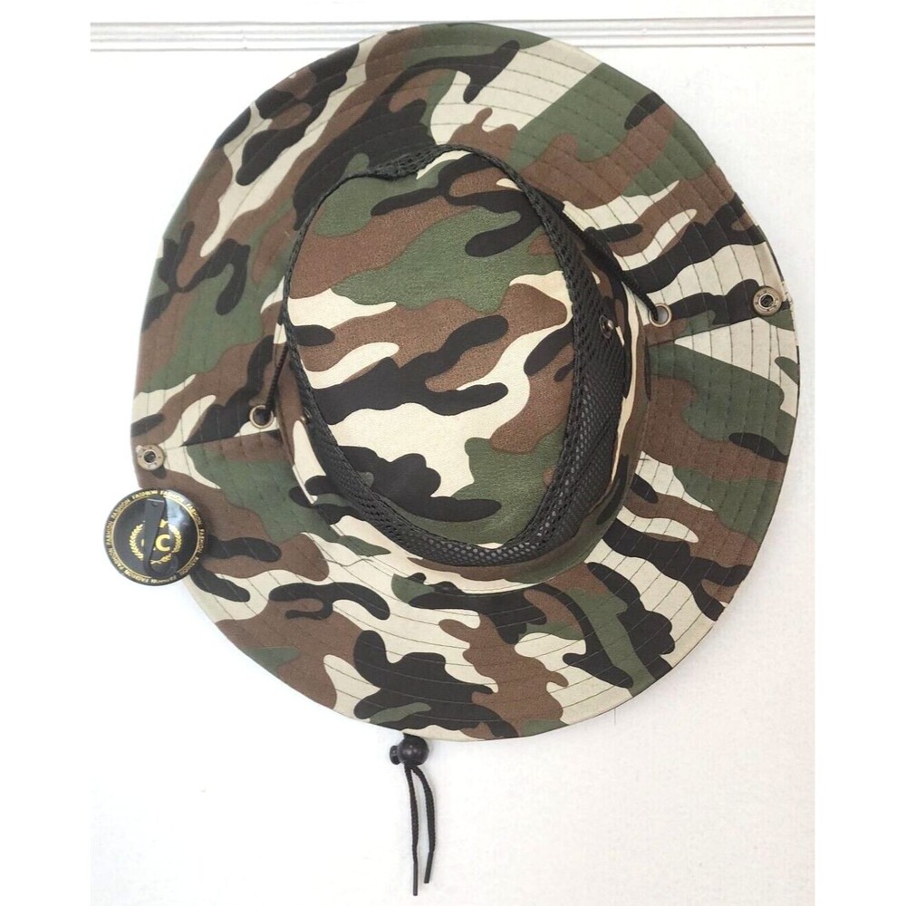 Wide Brim Boonie Bucket Mesh Camo Safari Outdoor Fishing Hunting Sun Hat/Cap